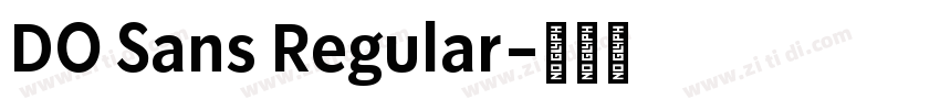 DO Sans Regular字体转换